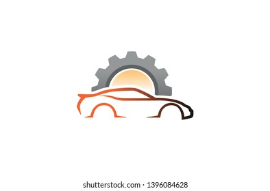 Creative Auto Repair Car Logo Design Illustration