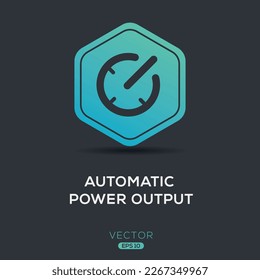 Creative (Automatic Power Output) Icon, Vector sign.