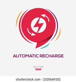 Creative (Automatic recharge) Icon ,Vector sign.