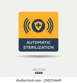 Creative (Automatic sterilization) Icon, Vector sign.