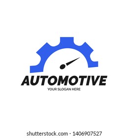 Creative Automotive Logo Design for Automotive industry. Automotive logo vector. Transportation sign illustration with Speedometer