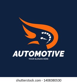 Creative Automotive Logo Design for Automotive industry. Automotive logo vector. Automotive sign illustration with Fire Wings
