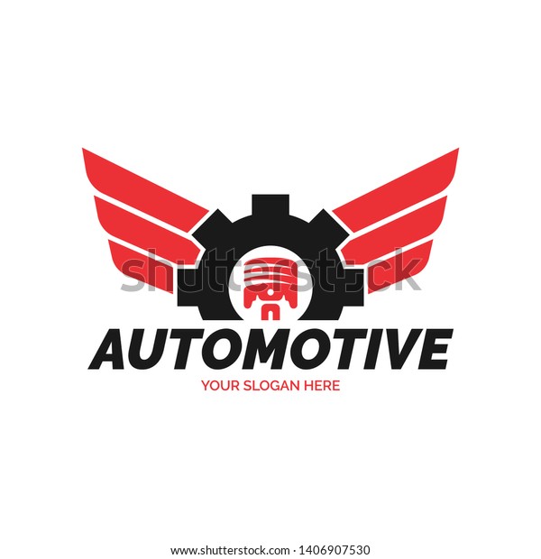 Creative Automotive Logo Design for Automotive\
industry. Automotive logo vector. Transportation sign illustration\
with Gear\
