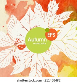 Creative Autumn Background.  Vector Illustration. Eps 10