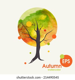 Creative Autumn Background.  Vector Illustration. Eps 10