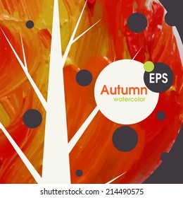 Creative Autumn Background.  Vector Illustration. Eps 10