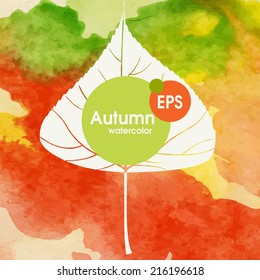 Creative Autumn Background.  Vector Illustration. Eps 10