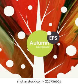 Creative Autumn Background.  Vector Illustration. Eps 10