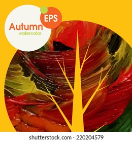 Creative Autumn Background.  Vector Illustration. Eps 10