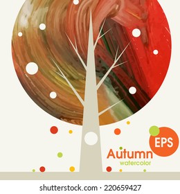 Creative Autumn Background.  Vector Illustration. Eps 10