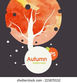 Creative Autumn Background.  Vector Illustration. Eps 10