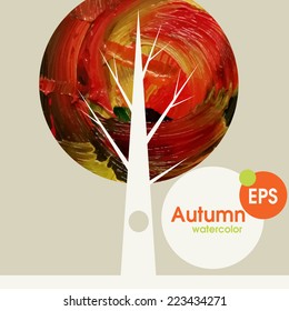 Creative Autumn Background.  Vector Illustration. Eps 10