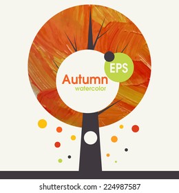 Creative Autumn Background.  Vector Illustration. Eps 10