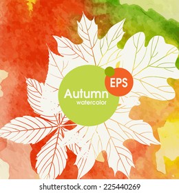 Creative Autumn Background.  Vector Illustration. Eps 10