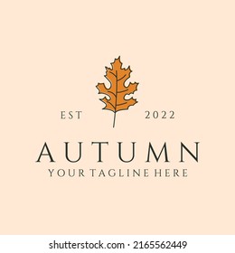 Creative Autumn Leaf Line Art Logo Vector Symbol Illustration Design