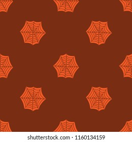 Creative autumn seamless pattern. Spider webs. Hand Drawn textures. Design for poster, card, invitation, placard, brochure, flyer. Vector template
