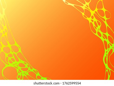 Diseño de afiches con formas de gradiente de fluido ondulado creativo de otoño o verano. Fondo de concepto de movimiento de líneas de curva. Las formas de curva verde amarilla fluyen. Elementos de fluido degradado diseño orgánico. Estilo Techno para web.