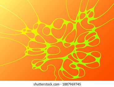 Diseño de afiches con formas de gradiente de fluido ondulado creativo de otoño o verano. Fondo de concepto de movimiento de líneas de curva. Las formas de curva verde amarilla fluyen. Elementos de fluido degradado diseño orgánico. Estilo Techno para web.