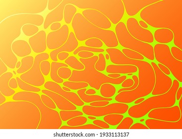 Creative autumn or summer wavy fluid gradient shapes poster design. Curve lines motion concept background. Yellow green curve shapes flow. Gradient fluid elements organic design. Techno style for web.