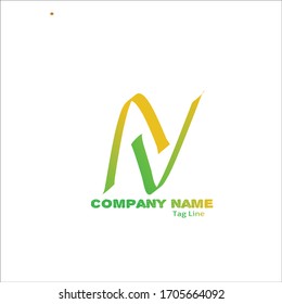 Creative av Initial Handwriting logo template vector