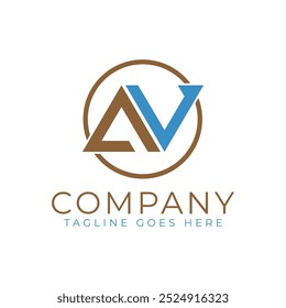 Creative AV letter logo design template collection