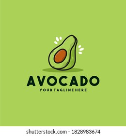 Creative avocado fruit icon logo illustration