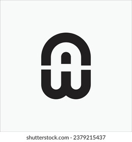 Creative AW or WA initial monogram elegant modern brand unique logo design