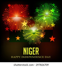 Creative a awesome fireworks for Niger Independence Day.