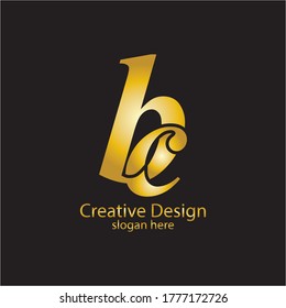 Diseño del logotipo del monograma de la inscripción creativa B y C
