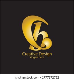 Diseño del logotipo del monograma de la inscripción creativa B y C
