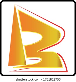 Creative B Color Logo Design Illustration / Vector. eps10