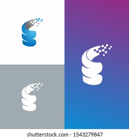 Creative b Digital Logo Symbol Design Template