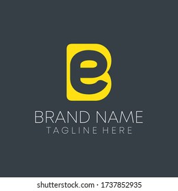 creative B e joint letter logo design. be logo