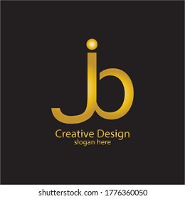 Creative B and J letter monogram logo design
