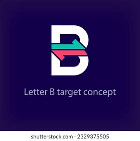 Creative B letter arrow logo design. Unique colorful logistic corporate company logo. Company initials corporate vector.
