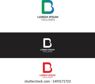 Creative B letter logo design template letter logo design 