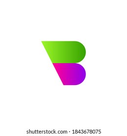 Diseño del logotipo de la carta creativa B - Marca del logotipo abstracto B para empresa o marca comercial