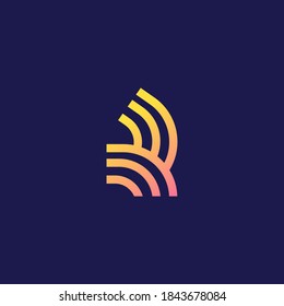 Design des Logos für kreative B-Buchstaben - Abstraktes Logo für Unternehmen oder Marken