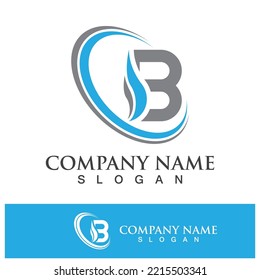 Creative B letter logo design vector illustration 