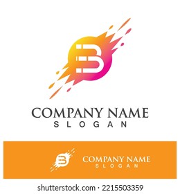 Creative B letter logo design vector illustration 