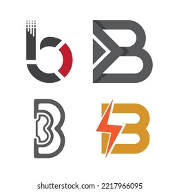 Creative B letter logo design vector illustration 