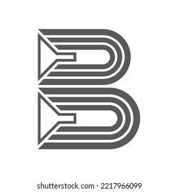 Ilustración vectorial del logotipo de la letra B creativa 