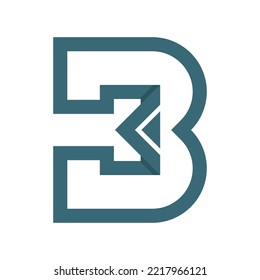 Ilustración vectorial del logotipo de la letra B creativa 