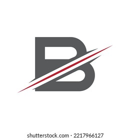 Creative B letter logo design vector illustration 