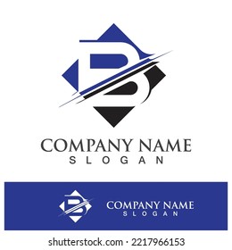 Creative B letter logo design vector illustration 