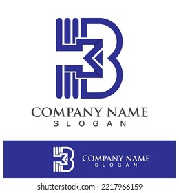Creative B letter logo design vector illustration 
