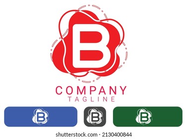 Creative B letter logo and icon design template