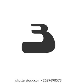 Creative B Letter Logo Template. B Character Logo Symbol.