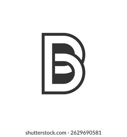 Creative B Letter Logo Template. B Character Logo Symbol.