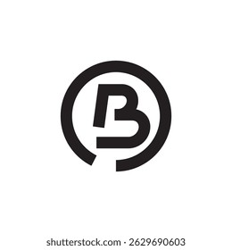 Creative B Letter Logo Template. B Character Logo Symbol.